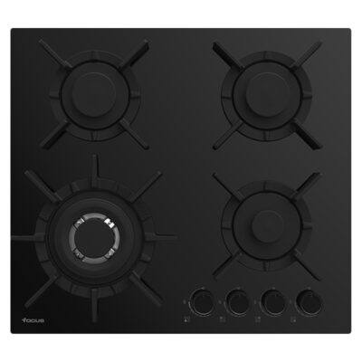 PLAQUE DE CUISSON ENCASTRABLE 4FEUX FOCUS VERRE FONTE-F415B